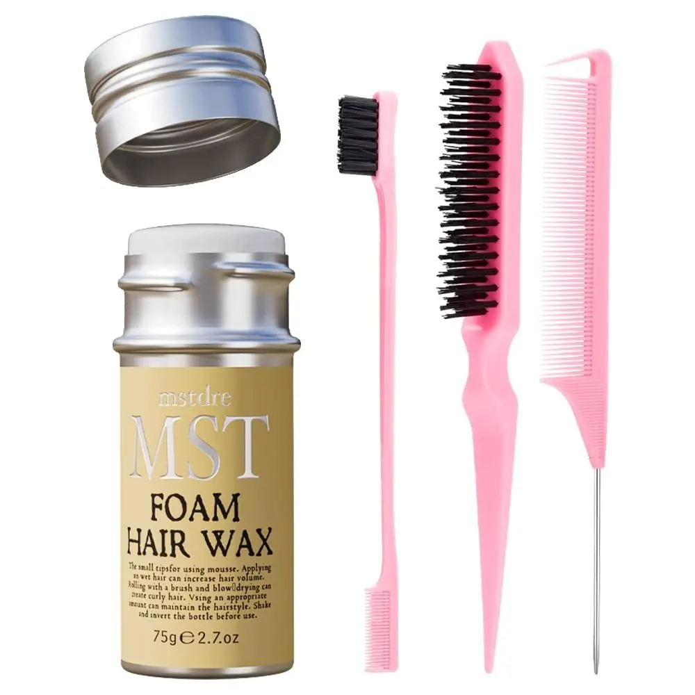 Hot Long Lasting Hair Wax Styling Stick Smoothness Hair Bun Accessory Rat Tail Comb Women's and Children's