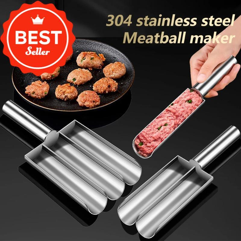 Khuôn Làm Muỗng Thịt Viên 304 Thép Không Gỉ Thích Hợp Cho Cá Thịt Bò Cơm Nắm Dụng Cụ Nhà Bếp Tiết Kiệm Thời Gian & Thân Thiện Với Môi Trường