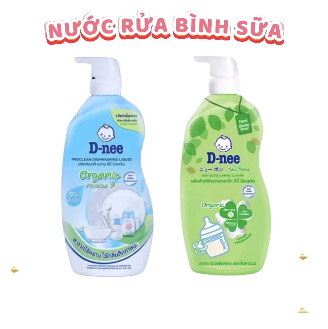 (Combo 2 chai) Nước Rửa Bình Sữa dnee oganic mùi trà xanh và rau củ quả Cho Bé nước  rửa nước  rửa nuoc  ruabinhsua