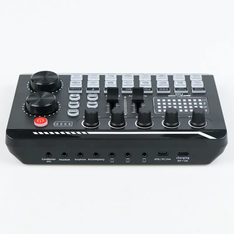 TaffSTUDIO Pro Audio Interface Bluetooth Mixer Sound Card F998 Live Broadcast Karaoke - F998 1