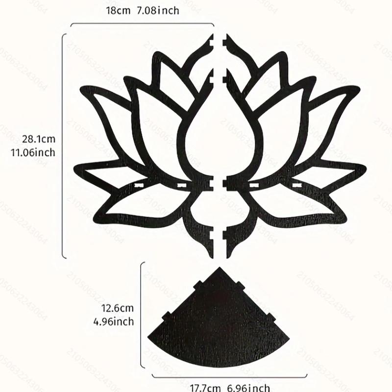 Product Introduction of Room Decor Lotus Shaped Wall Mounted Shelf, Creative Hollow Out Design Wall Decor Rack, Storage for Bedroom, Multifunctional Wall Decor for Home Living Room Bedroom, Gift for Girlfriend, Autumn Home Decor 1