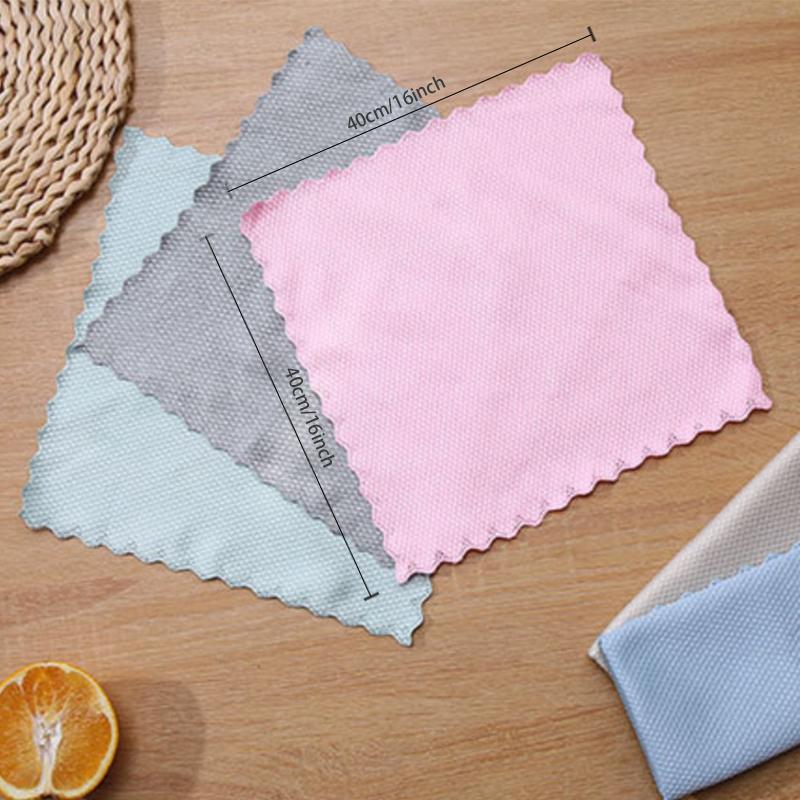 Fish Scale Pattern Cleaning Cloth, 6pcs/set Reusable Streak Free Mirror Polishing Cloth, Cleaning Rag for Car Glass, Home Care Supplies 1