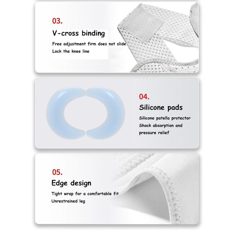 Product Introduction of Prevent  Breathable Fitness Running Spring Supports Climbing  Sports  Knee Brace Strap Knee Pads Suitable For Basketball 7