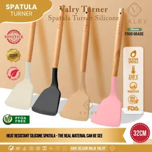 Spatula Silicone Turner sutil silikon sendok masak dapur silicon
