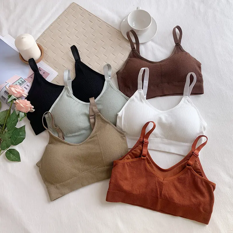 The new Korean version of the bear threaded wrapped breasts bustier beautiful back sports bra underwear Ms. Inner models