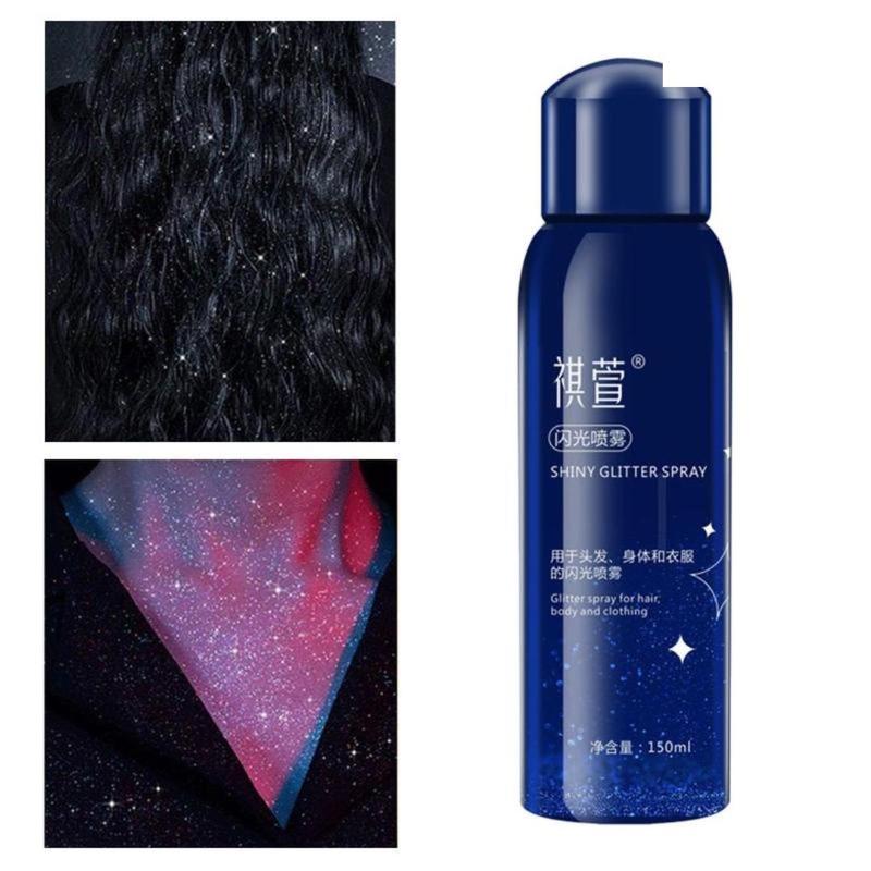 Xịt Body Nhũ, Xịt Tóc Kim Tuyến Lấp Lánh Cho Tiệc Tùng Qiqishop 5