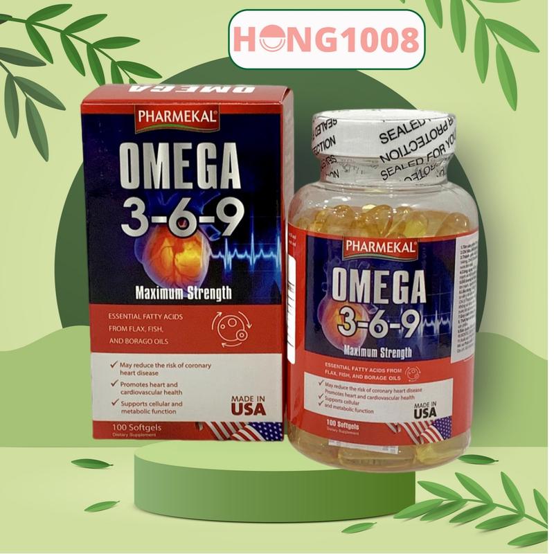 Viên uống Viên Dầu Cá Omega 369 Pharmekal 100 viên shop Hong1008 hỗ trợ mắt não tim mạch