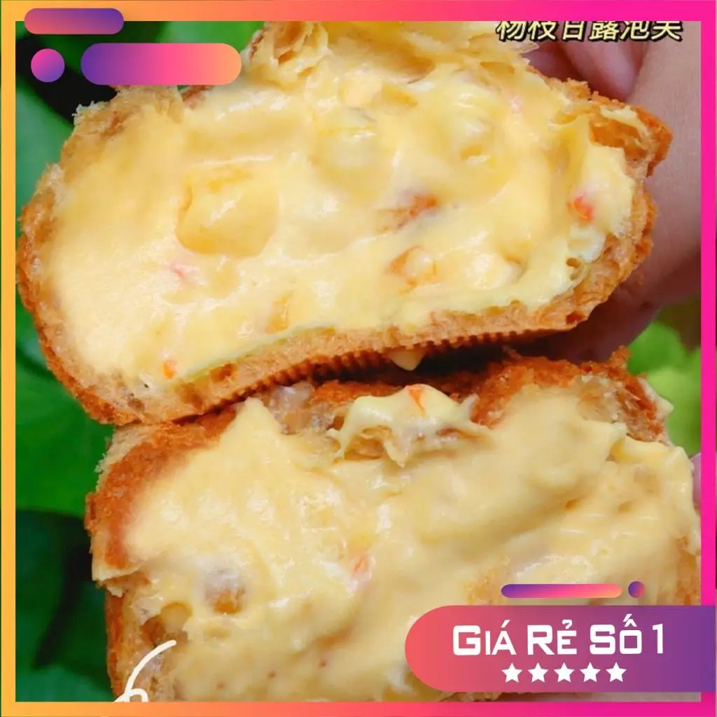 Combo 10 Chiếc Bánh mì Nhân Kem Tan Chảy Bánh mì nướng phồng nổi tiếng ăn nhẹ Bữa sáng ,sandwich Kem