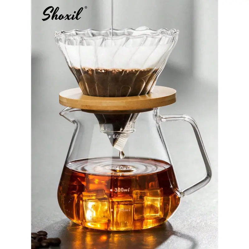 #KUP shoxil 1pc V60 Coffee Server | Heat Resistant Glass Pot | Pour Over Coffee Server | Hand Drip Pour Over Coffee Maker 4