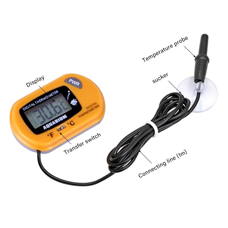 Product Introduction of Fish Tank LCD Digital Aquarium Thermometer Temperature Water Meter Aquarium Temp Detector Fish Alarm Pet Supplies Tool Aquatic 17