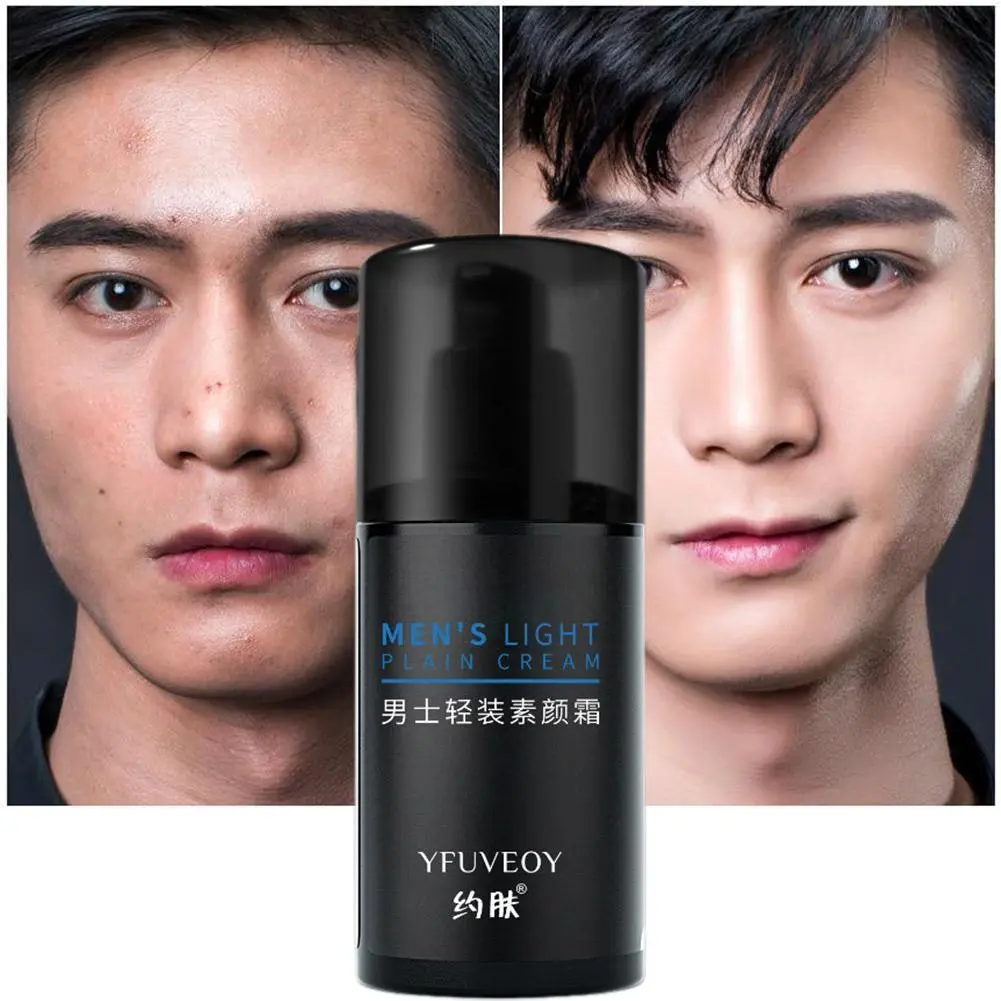 Men's Plain Cream Light Makeup Concealer Acne Mark BB Cream Liquid Foundation For Lazy People