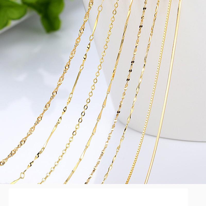 Vòng Cổ Trang Sức, Màu Vàng Kim, Dây Chuyền Xương Rắn Dây Chuyền Xương Rắn, Dành Cho Nữ, 18 Inch, Nữ Tính, Đồ Trang Sức Femme Women Chain Jewelry 1