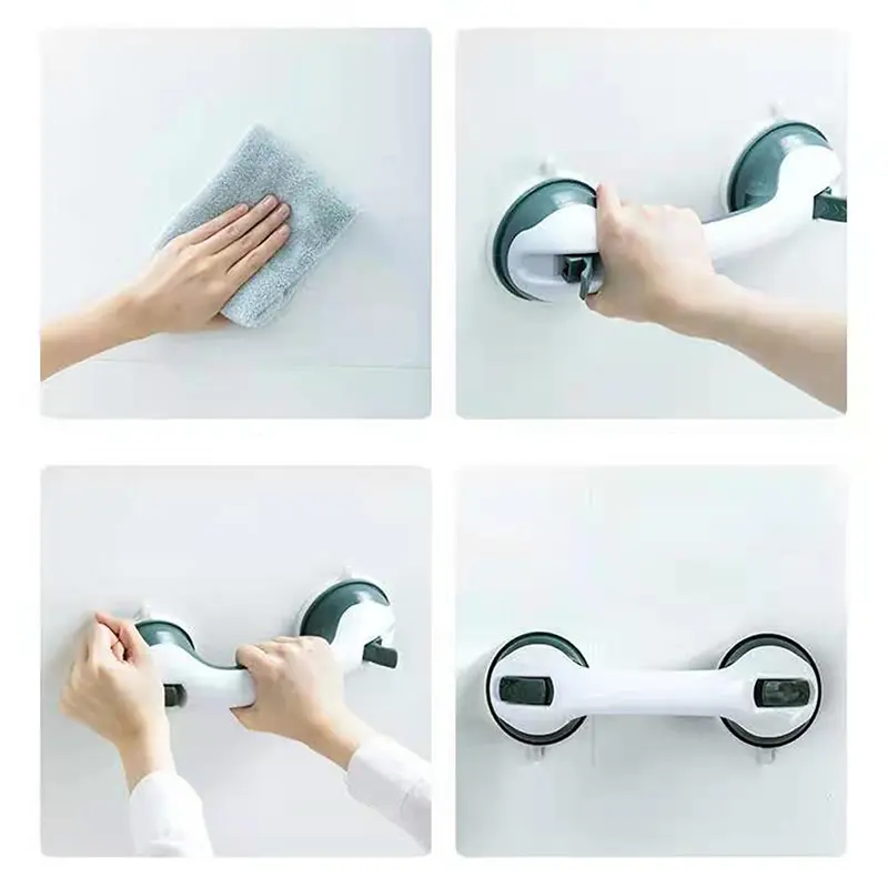 Tay Cầm, Hỗ Trợ Chống Trượt, Thích Hợp Cho Nhà Vệ Sinh Và Phòng Tắm, Thanh Lấy An Toàn, Có Cốc Hút Chân Không, Tay Vịn 0
