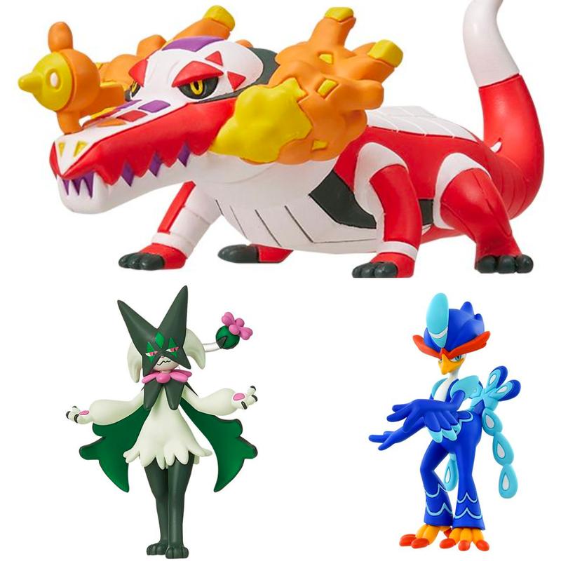Chính Hãng | Mô Hình Đồ Chơi Nhân Vật Pokémon Takara Tomy Moncolle Skeledirge, Quaquaval, Meowscarada Toy