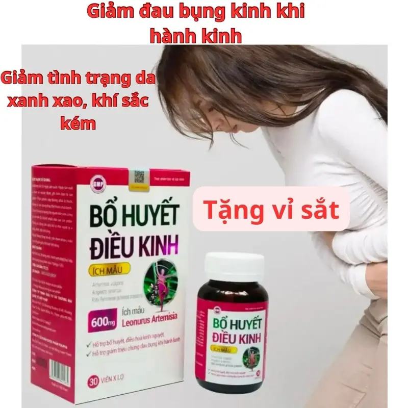 [Chính hãng] Bổ huyết Điều kinh _ Hỗ trợ điều kinh, giảm đau bụng kinh, lưu thông tuần hoàn _ Giảm tình trạng da xanh xao, khí sắc kém