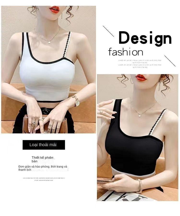 Product Introduction of Áo Vest Hai Dây Đeo Spaghetti Gợi Cảm, Có Đệm Ngực, Lớp Nền, Áo Mặc Bên Ngoài, Thiết Kế Độc Đáo, Bó Sát, Áo Dễ Phối Đồ Dành Cho Nữ, Bộ Sưu Tập 23k Người 4