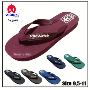 Swallow Legian Sandal Hitam Jepit Karet Pria Wanita 9.5 - 11 / Sandal Wudhu / Sandal Karet