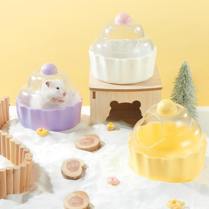 Adorable Transparent Hamster Bathtub & Sand Box | for Hamsters, Chinchillas & Mice | Pet Accessories, Hideout & Bath Supplies #HamsterToys #SmallPetBath #PetAccessories #HamsterBathroom #TransparentPetBasin #SmallPetHideout 0