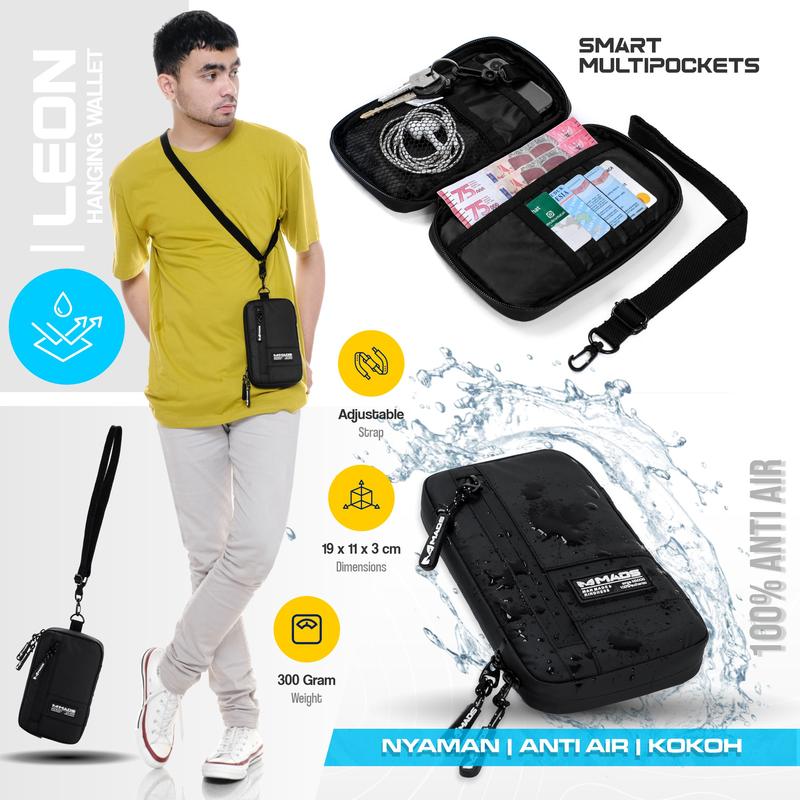 Mr Mads - Leon Hanging Wallet - Tas Slingbag Kecil - Tas Hp Dompet Waterproof Selempang Pria 2