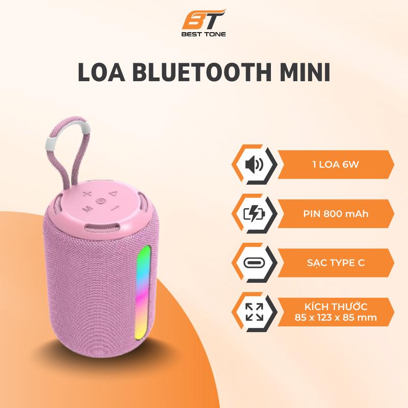 BT Loa Bluetooth BT-BS-08 Nhỏ gọn Dễ dàng mang theo Cắm được USB Thẻ nhớ Âm thanh lớn Có nhiều màu sắc để lựa chọn