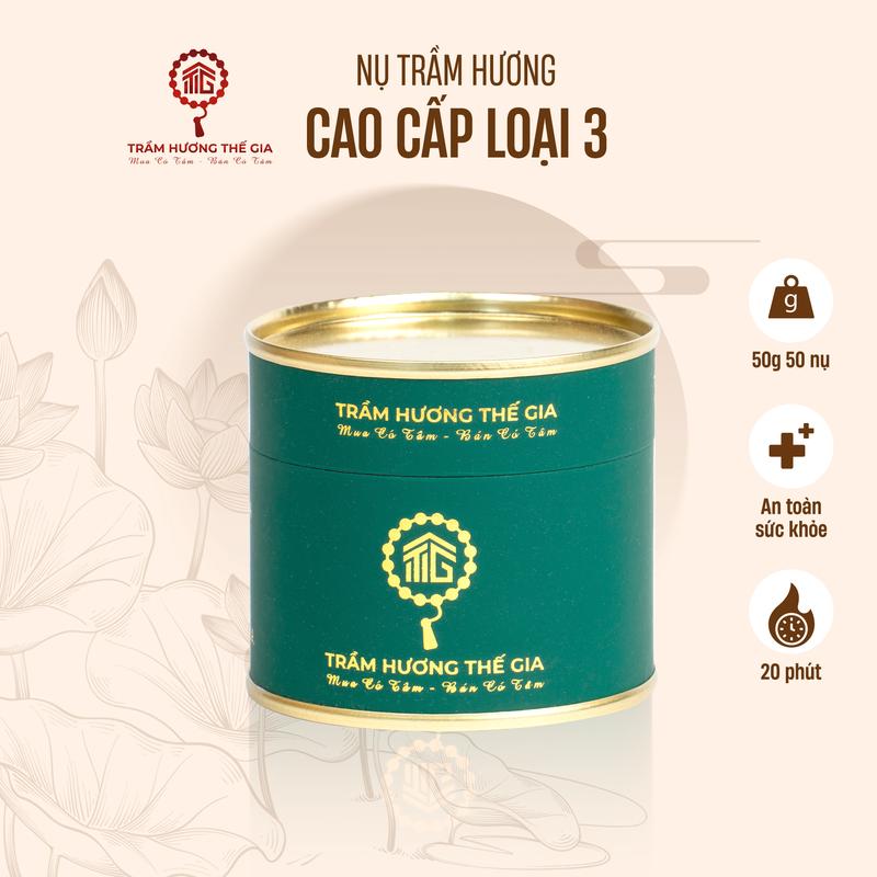   Loại 3  Nụ Trầm Hương  Hộp 45 viên búp sen - Phù hợp không gian trên 20m2 Bàn thờ thần tài gia tiên thơm dịu nhẹ   mua 2 hộp tặng 1 đế thác  Dầu Thơm Phòng Dầu Thơm Nước Hoa - Trầm Hương Thế Gia 