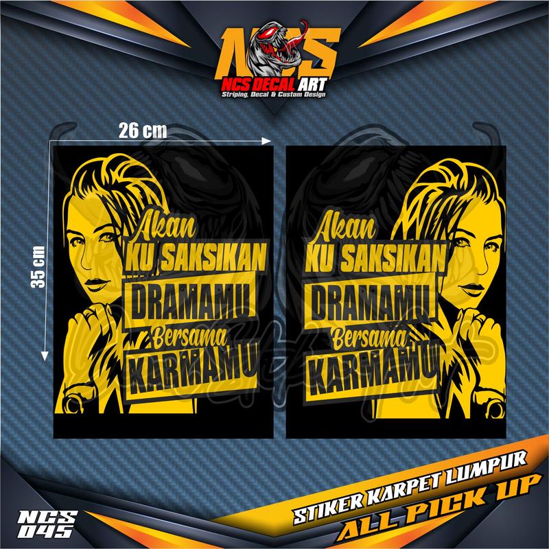 Sticker Karpet Truck /Sticker Karpet Keren Kata Kata Buat Semua Jenis Truck Canter Ragasa elf pick Up dll 1
