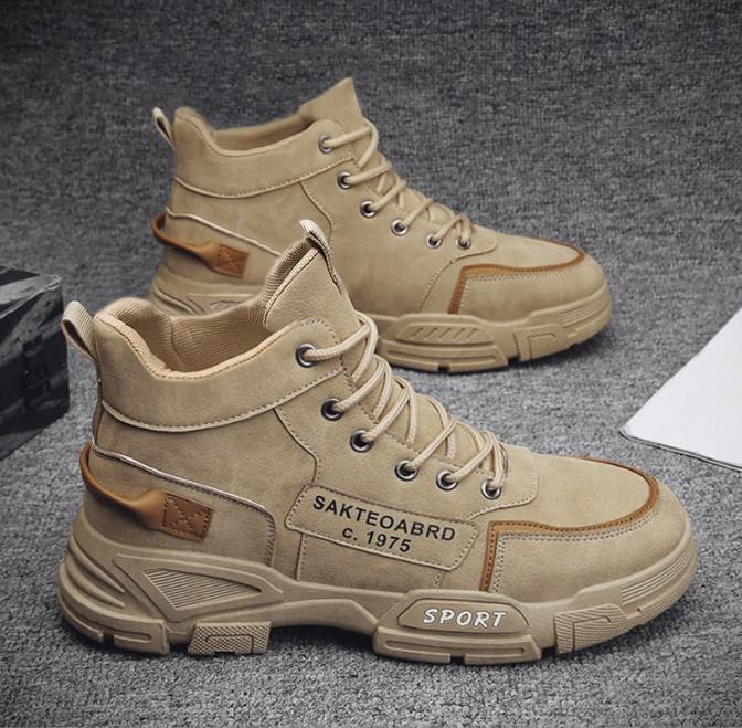 Giày nam cao cổ SAKTEOABRD, giày bốt nam mẫu mới kiểu dáng trẻ trung chất da nì cực sang mẫu mới hot trend 2025 mã D03 Cao Su Đồng Boots Nhung