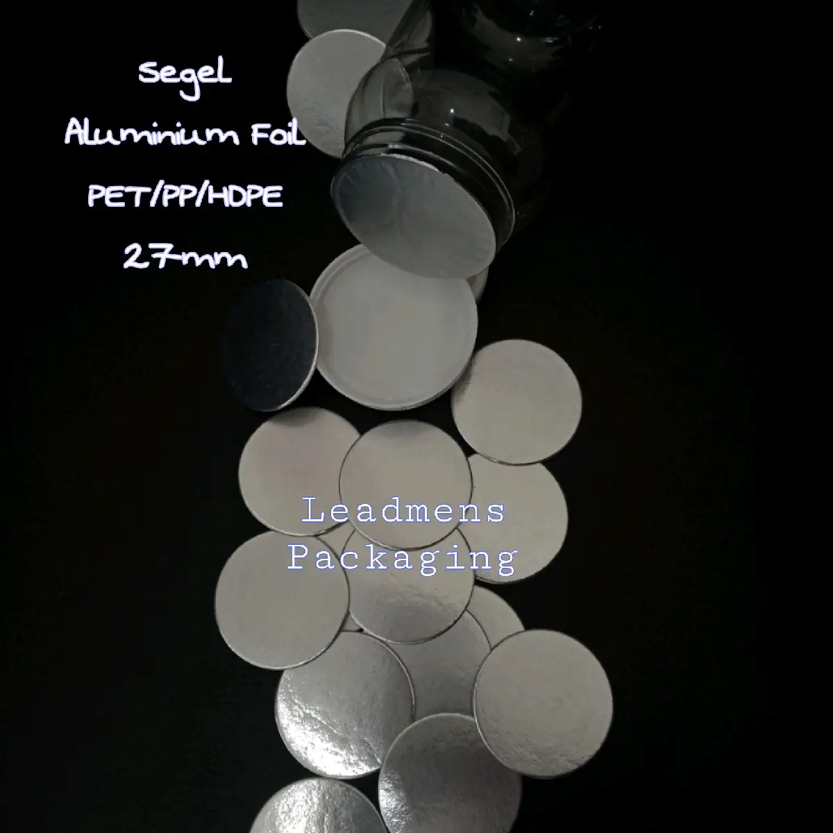 [isi 1000pcs]Uk 2.7cm/27mm Segel Aluminium Foil PP/PET/HDPE