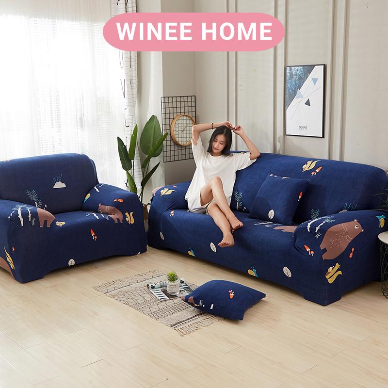 Vải bọc sofa chữ L drap bọc ghế sofa văng sofa thuyền 1/2/3/4 chỗ vải thun mỏng mịn co giãn kèm hướng dẫn bọc