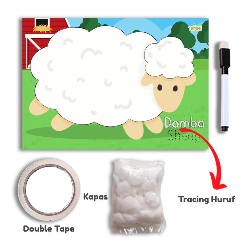 Tammi Sensory Play / Activity Worksheet Menempel Tekstur pada Gambar Anak Belajar 3