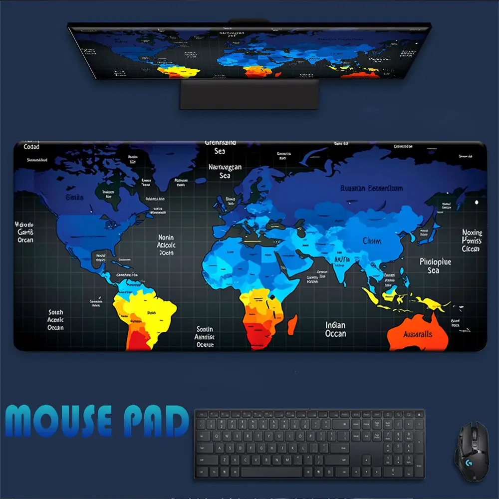 geographical map mousepad office Edition Premium Mousepad Cartoon ...