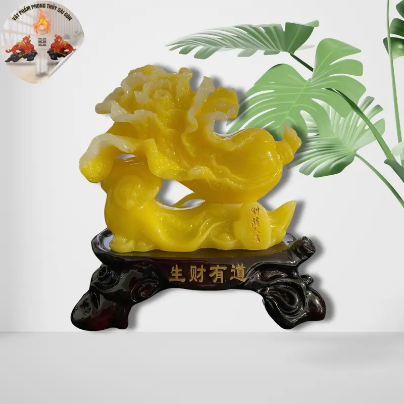 bắp cải phong thủy tài lộc size 17cm chất liệu bột đá Phòng Khách Trang Trí Nhà Decor Phòng 1