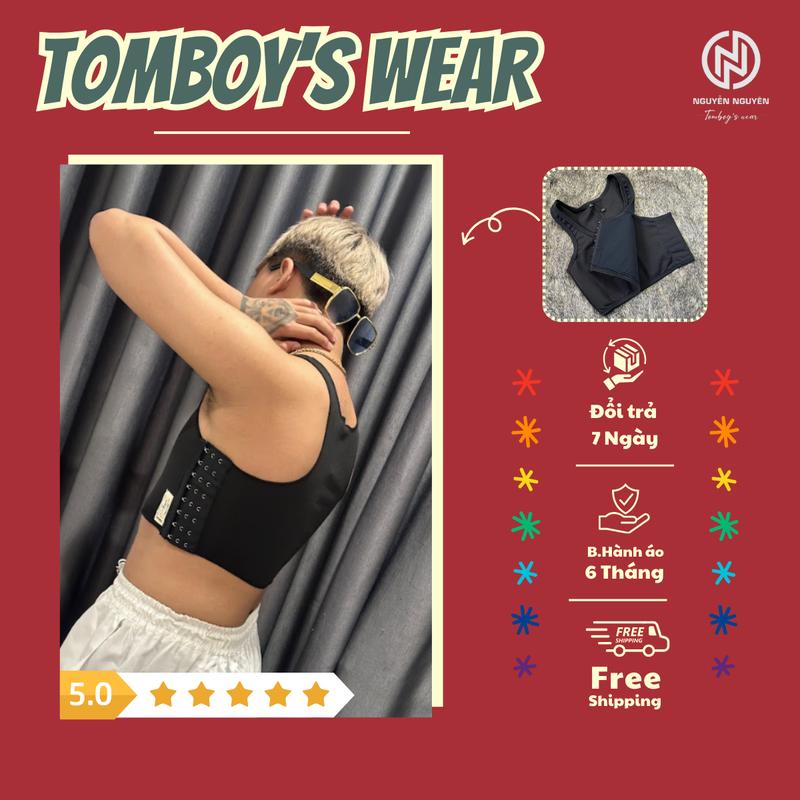 Áo Nịt Không Gen Không Viền Cài Hông - Áo Lót Nịt Bó Ngực Tomboy Định Hình Ngực Thể Thao Gym Thun Trơn Ba Lỗ Nữ Bigsize Nguyễn Nguyên Sport