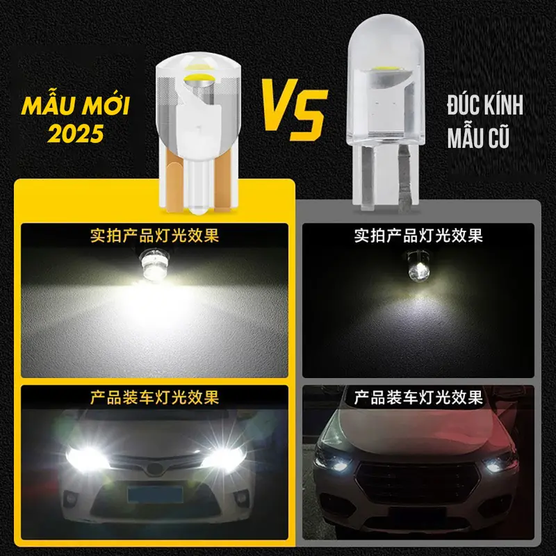 Đèn Led T10 Cob Đúc Kính Chống Nước Thế Hệ Mới Sáng 360° 1