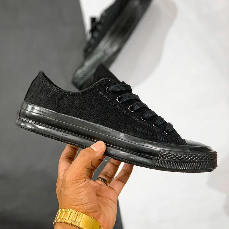 Sepatu Convs 70s Low All Black Glossy Sepatu Pria Wanita Casual Shoes Sneakers 2