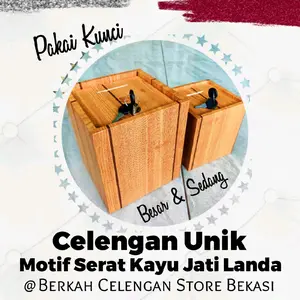 Celengan Motif Kayu Jati (Pakai Kunci) - Kado Ultah Istimewa - Celengan Kunci