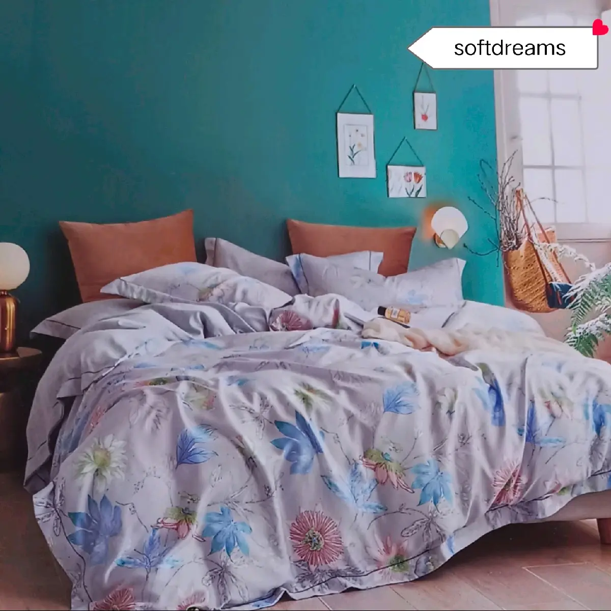 sprei set uk (160/180/200 t.30cm) + bedcover besar bahan SUTRA ORGANIK 40s