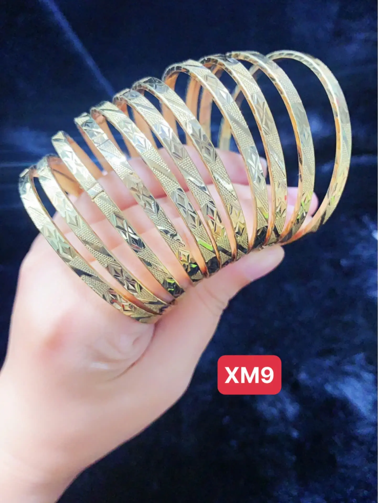 Vòng tay Ximen XM9 phổ vàng bản vuông 4 li màu 18 Miền tây, không phai trắng