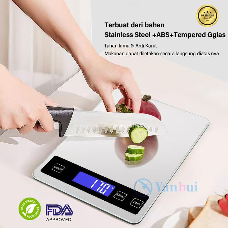 Timbangan Digital Max 10 Kg Dapur Charge USB / Cas  Untuk Masak / Kue Timbangan Dapur Kue Tahan Air 2