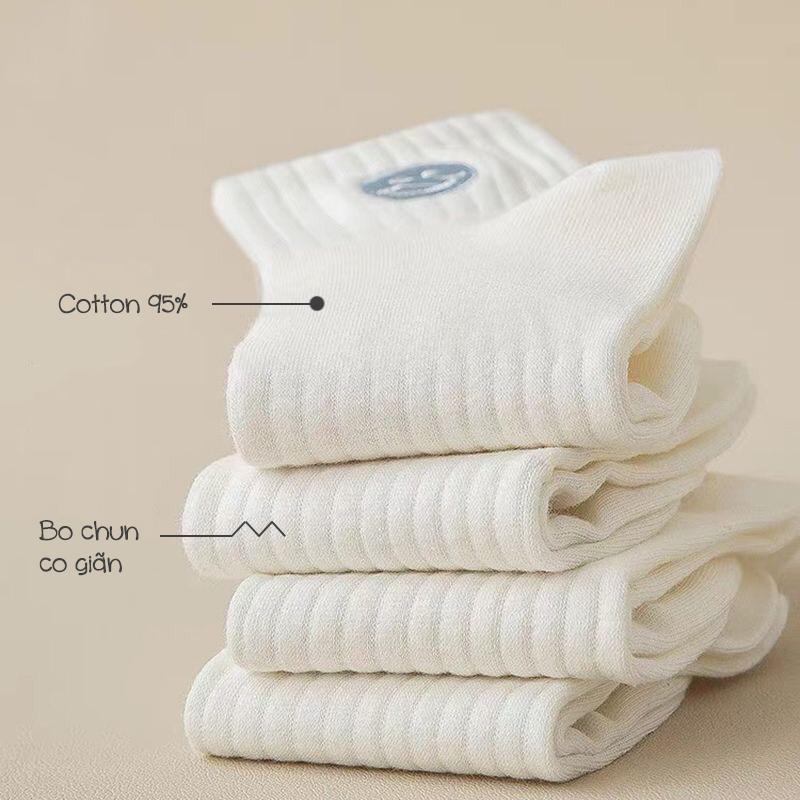 Tất cổ ngắn nữ chất liệu cotton, họa tiết thêu dê thương - Cherry Shop 2