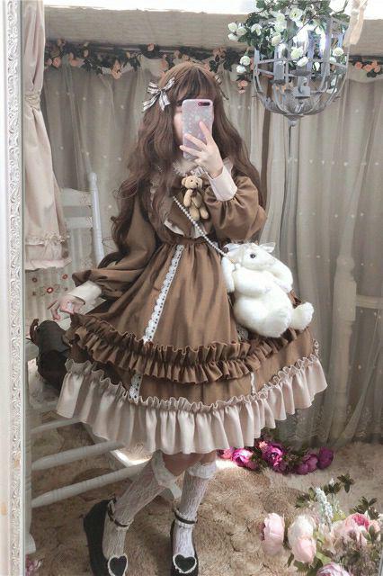 [HÀNG LOẠI 1 CÓ SẴN] Váy / Đầm Lolita Casual OP Nhật Bản - Tặng Cài Nơ Gấu, váy đầm công chúa,dự tiệc, tiểu thư, nàng thơ, sang chảnh 8