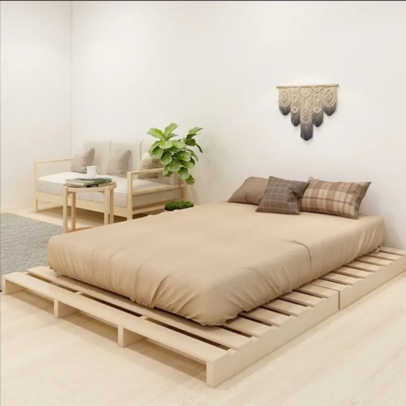 Giường Pallet Gỗ Thông- 2 kích thước giường Đơn (gỗ mới, nói không với gỗ tái sử dụng). Hiện đại. 0