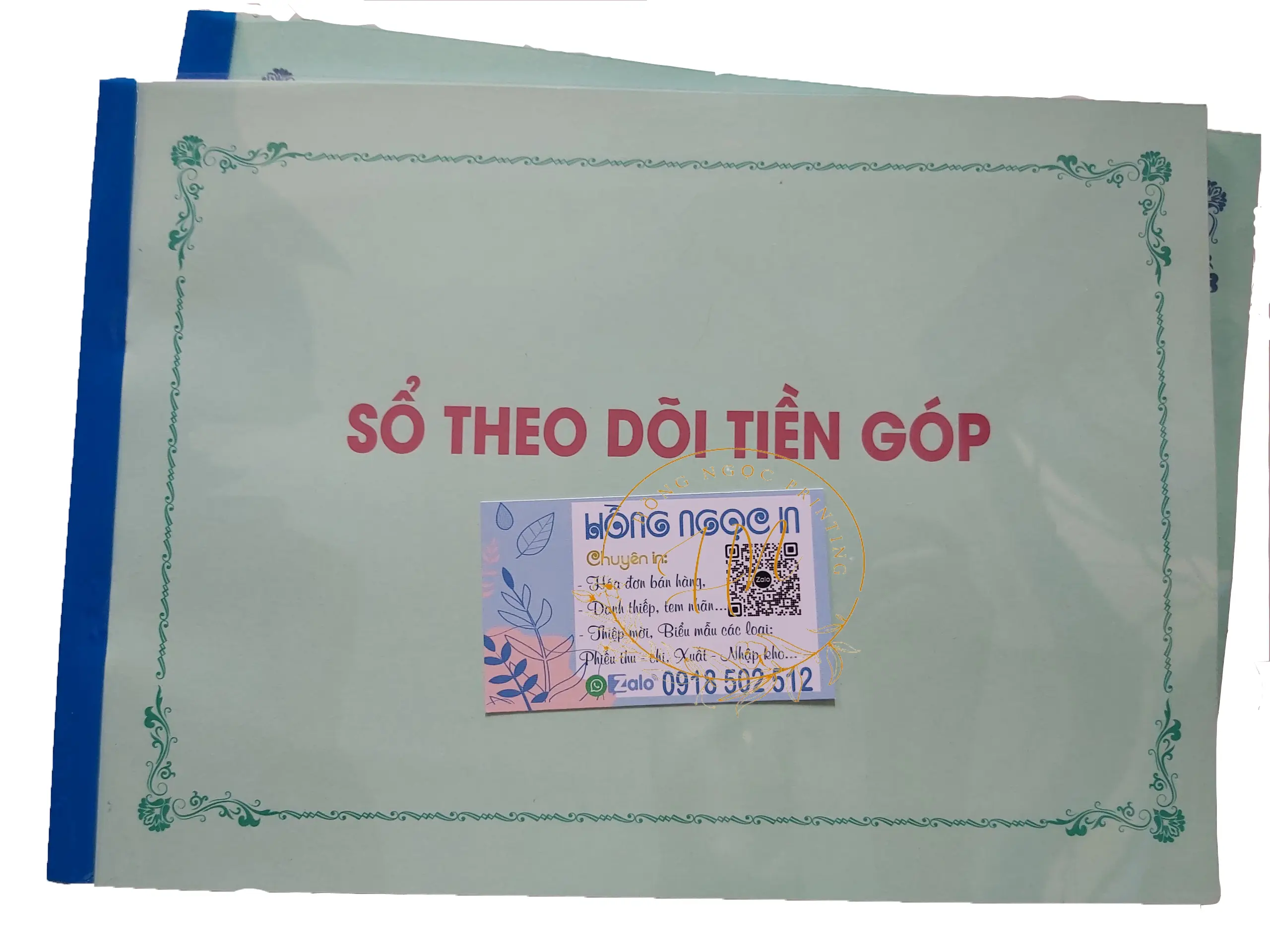 Sổ Tiền Góp Sổ Theo Dõi Tiền Góp kích thước 295x210mm