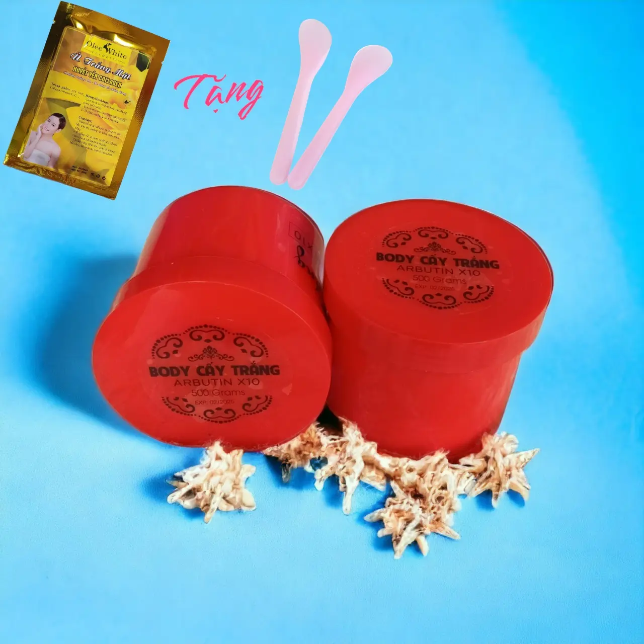 combo 2 cấy trắng body arbutin x10(tặng 1 ủ trắng+2 muỗng)