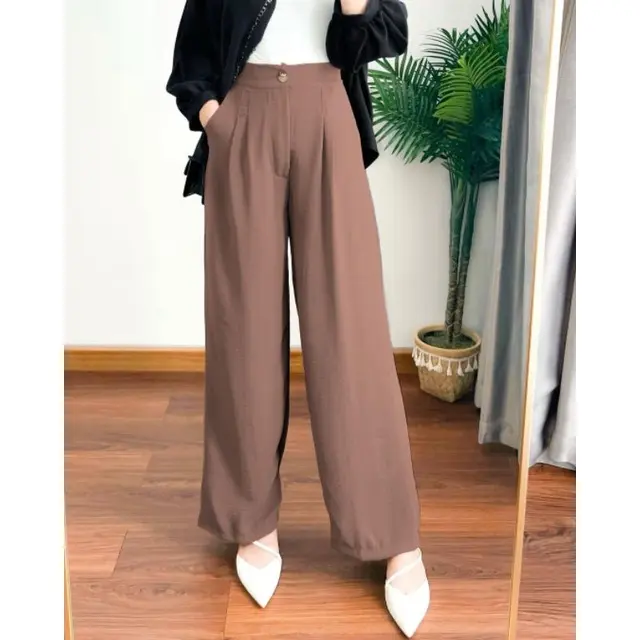Loose Pants Trousers Wanita - Celana Anti Kusut - Celana Kulot