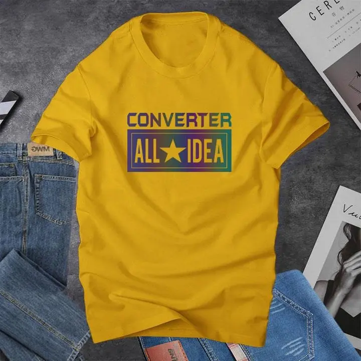Áo thun nam cổ tròn All Star phản quang, thun cotton 4 chiều Menswear - Màu vàng
