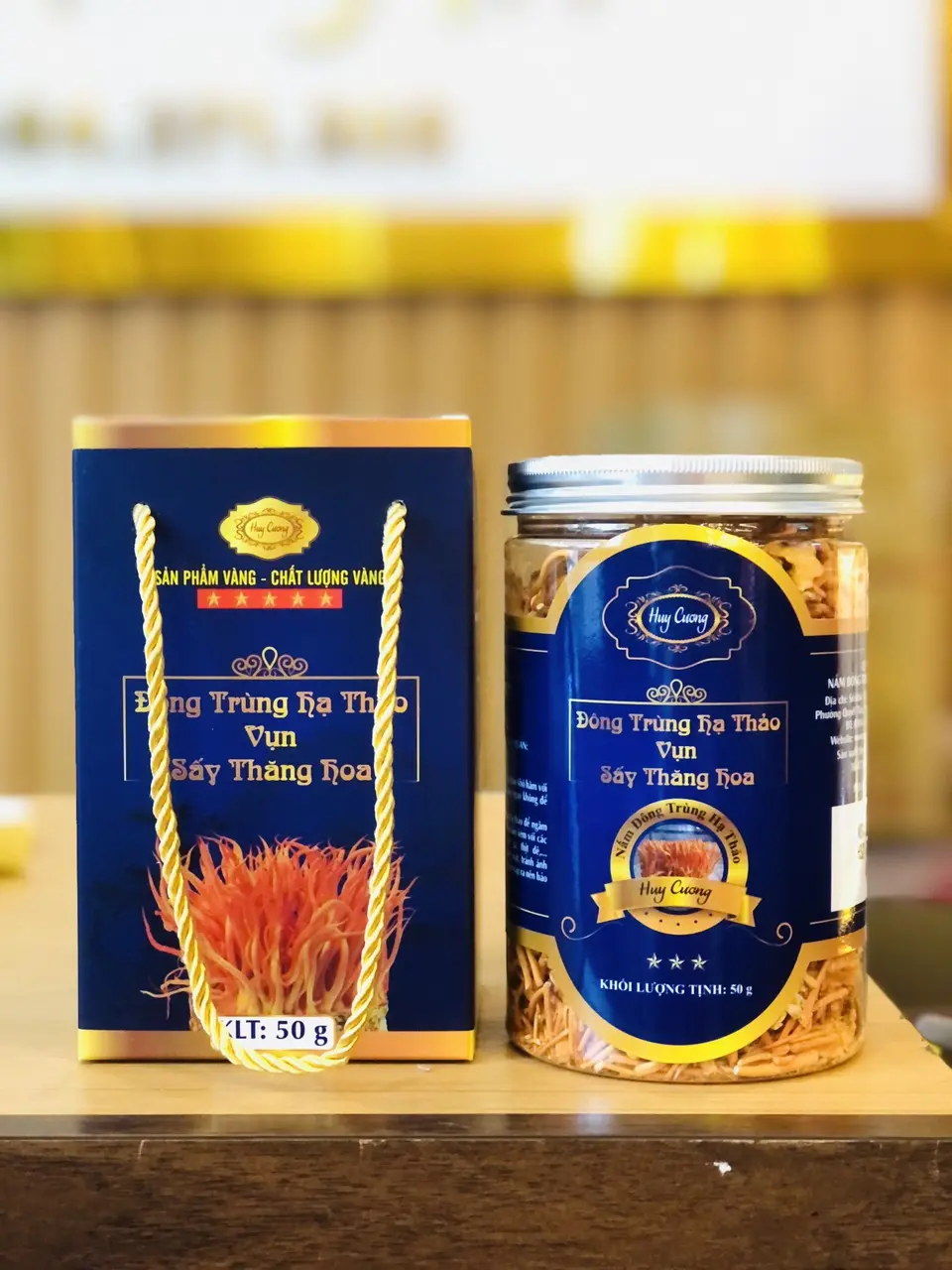 Đông trùng hạ thảo huy cương sấy thăng hoa  lọ vụn 50g