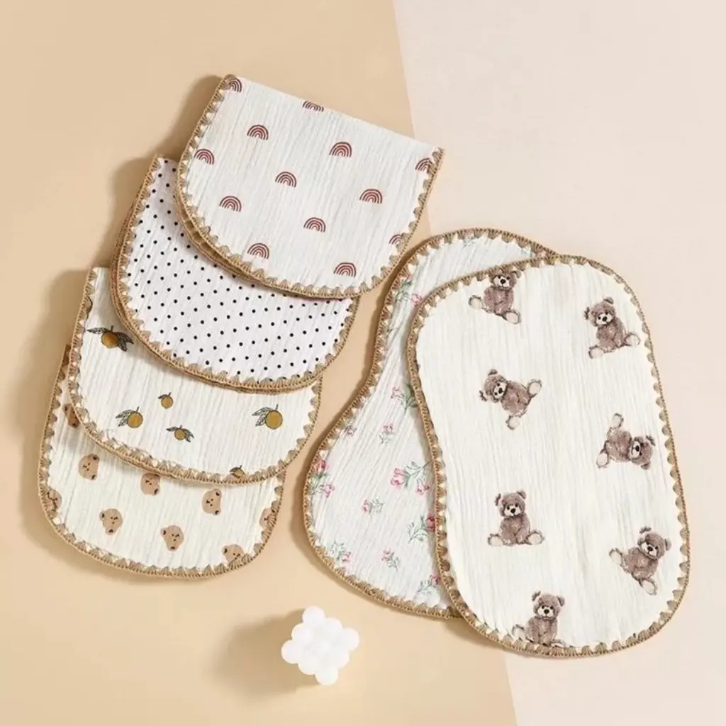 ￼Gối cho bé sơ sinh, gối xô 10 lớp cho bé mềm mại thoáng khí kích thước 45*25cm Voi