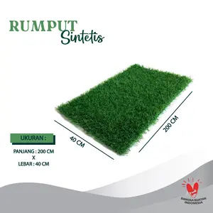 Sintetis Swiss Ukuran 2 M X 40 Cm - Indoor/Outdoor lapangan rumput Hijau