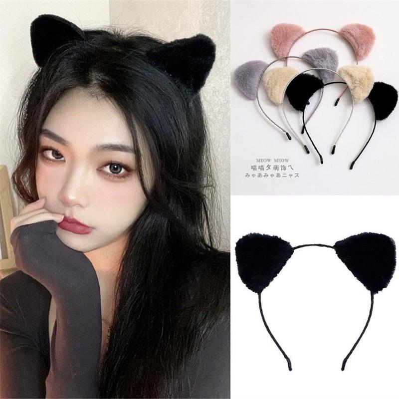 Ikat Kepala Telinga Kucing, Bahan Mewah Korea Selatan, Reka Bentuk ...